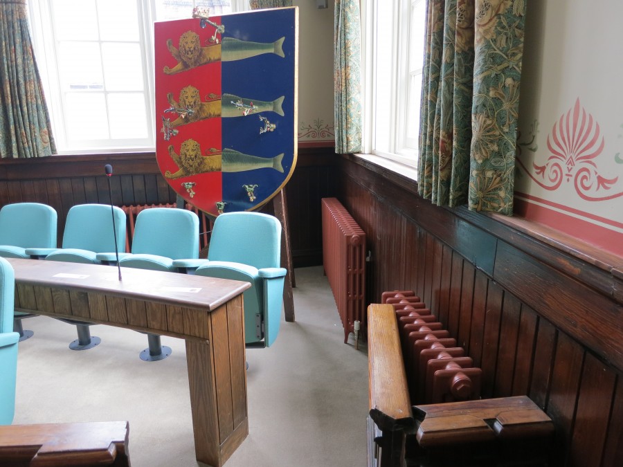 Radiators in the council chamber