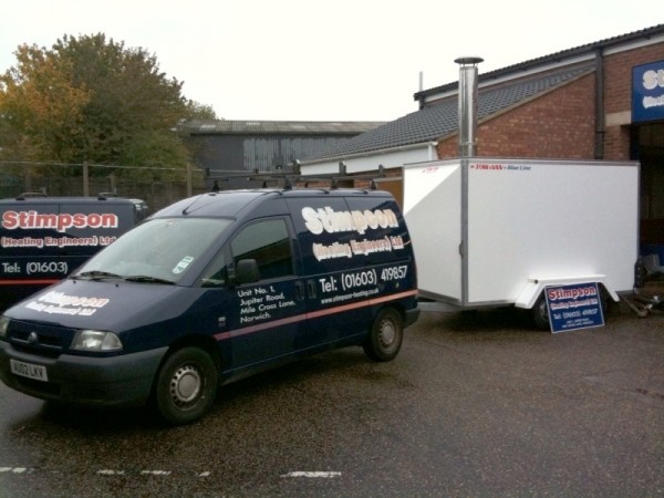 Our temporary boiler system ready for work